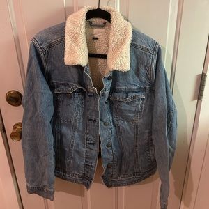 Denim teddy lined jacket